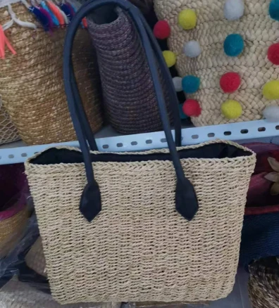 Papirnati ročno tkani kvadratni ženski torbi