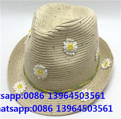 Flower Beige Colorful Spot Fedora klobuk za plažo