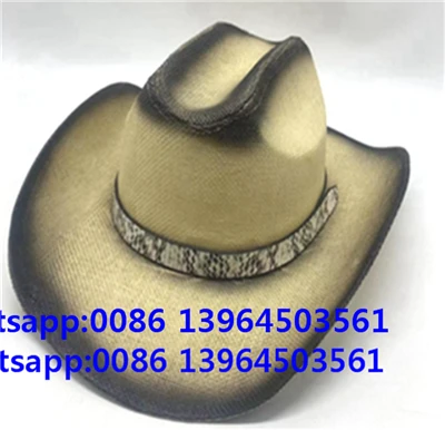 Black Spray Moški klobuk Fedora Cowboy Retro Cap