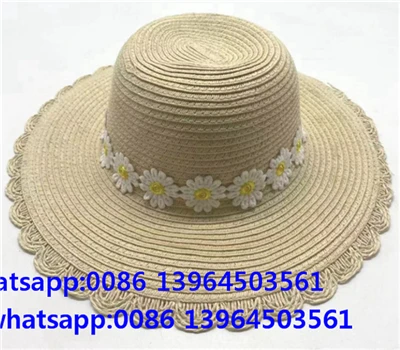 Ženski klobuk iz papirnate slame s širokim robom Daisy Ribbon