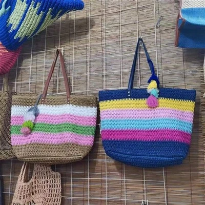 Barvita ženska velika torba za plažo Rainbow