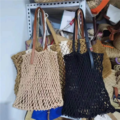 Bombažna vrv Hollow Women Beach Bag